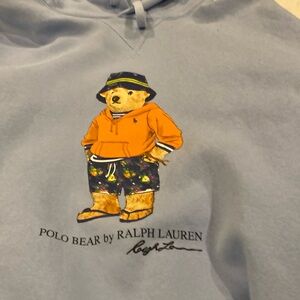 Ralph Lauren Polo Bear Light Blue Hoodie 2XB